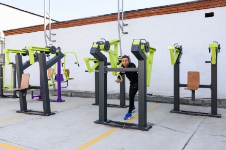 Power-1805 Уличный тренажер Тяга к поясу стоя с переменной нагрузкой Zavodsporta, фото 12