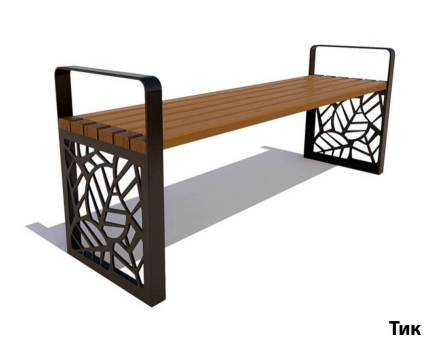 Парковая скамейка Севастополь, Лиственница (без спинки) 1,8 м, фото 3