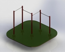 Четырех секционный разноуровневый турник – змейка ТВС-019.00 