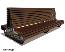 Скамейка уличная Кисловодск, Лиственница 1,2 м Скамейка уличная Кисловодск, Лиственница 1,2 м