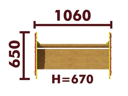 Скамейка детская Ёжик 26022.21 для игровой площадки, фото 3