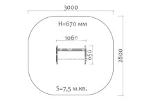 Скамейка детская Ёжик 26022.21 для игровой площадки