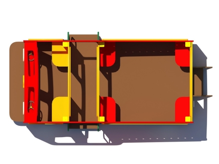 Игровой комплекс ДГ Пожарная машина от 2 лет для детской площадки, фото 2
