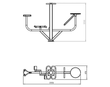 Уличный тренажер TORUDA "Шагоход" на раме