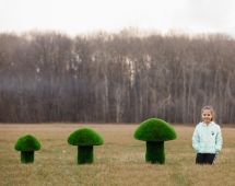 Топиари Гриб белый, размер S - газон Premium Топиари Гриб белый, размер S - газон Premium