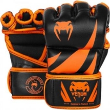 Перчатки ММА Venum Challenger - Neo Orange/Black