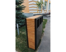 Урна парковая «Гамма» x3 для раздельного сбора мусора