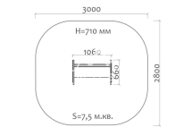 Скамейка детская Бабочка 26021.21 для игровой площадки