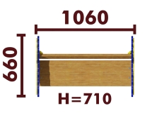 Скамейка детская Бабочка 26021.21 для игровой площадки